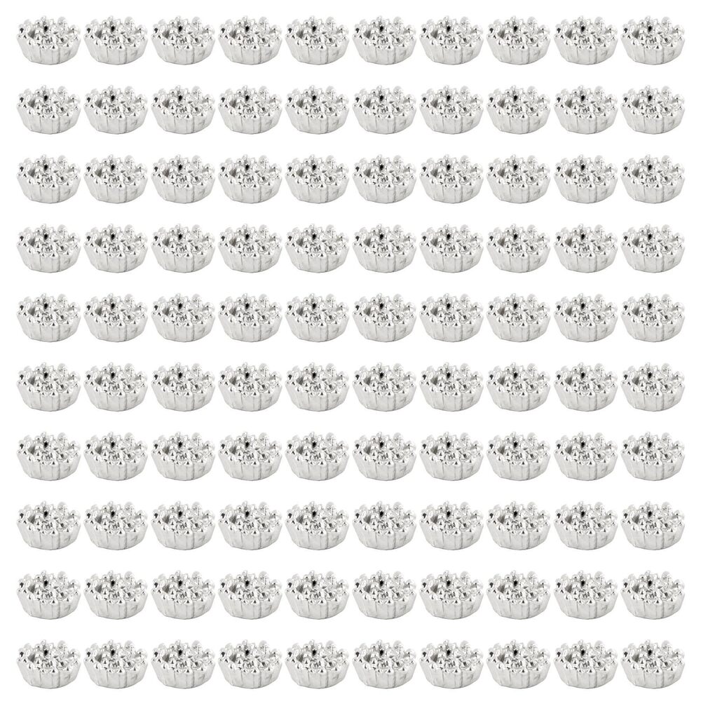 1702 100 Pack Silvery Metal Stamen Connectors Flower Pistil Blossom Shapes